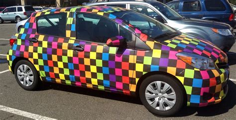 Amazing Car Paint Job Custom Checkerboard Toyota Rainbow P Flickr