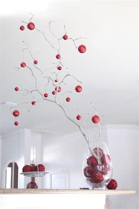 Easy Christmas Branch Centerpiece House Mix