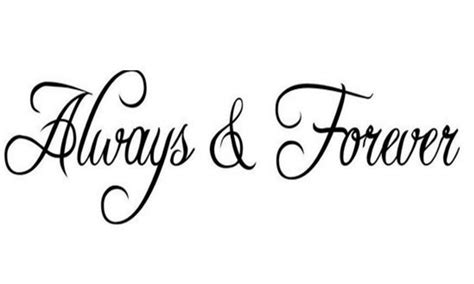 Always And Forever Letter Vinyl Wall Decal Sticker Home Decor Motivati