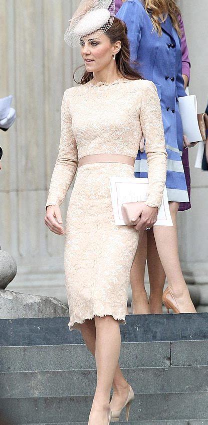 Gos Kate Middleton Alexander Mcqueen Lace Dress St Pauls Catherdral