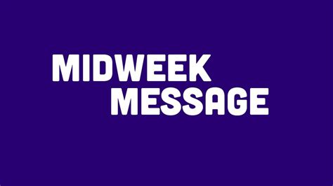 Midweek Message 1 - YouTube