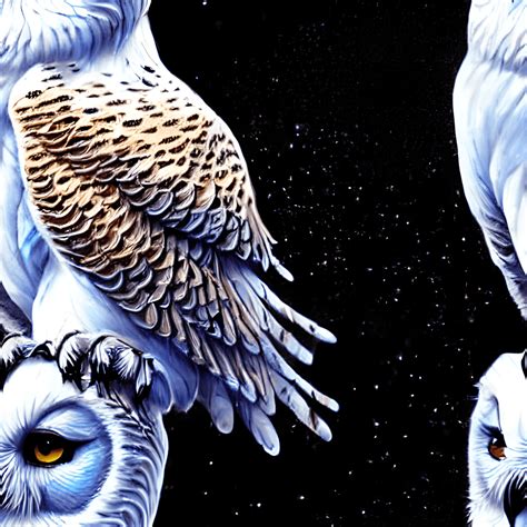Fractal Snow Owl Graphic · Creative Fabrica
