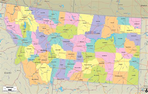 Montana Counties Map Share Map