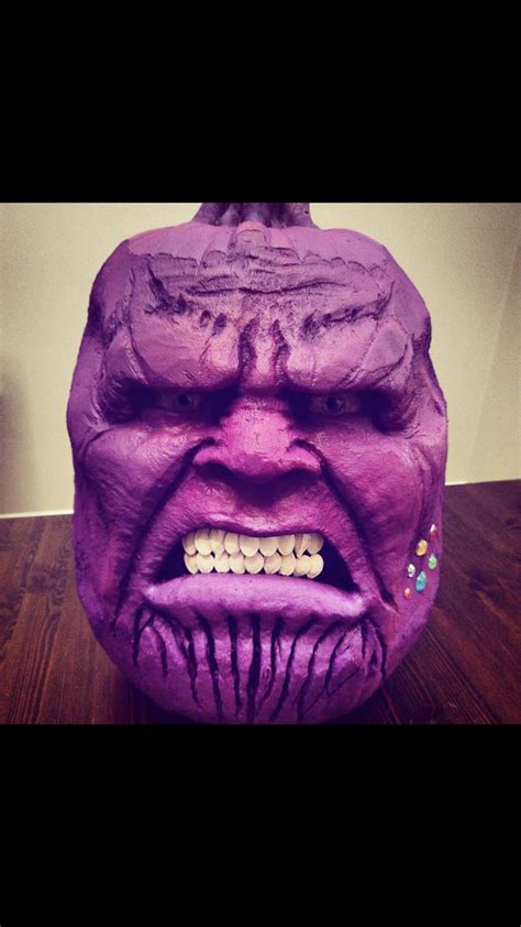 Pumpkin Thanos Carved By A Friend Rpics