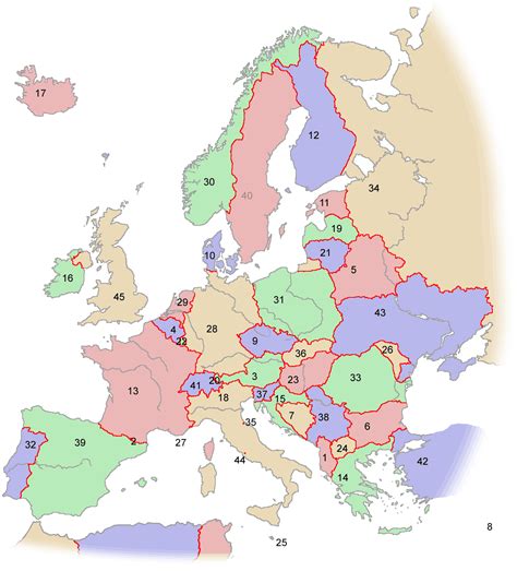Geografska Karta Europa
