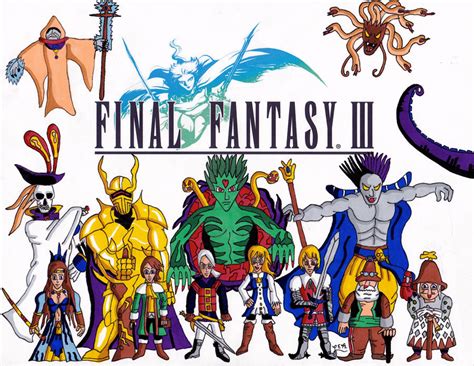 Final Fantasy 3 Characters Poster By Ninjadude719 On Deviantart