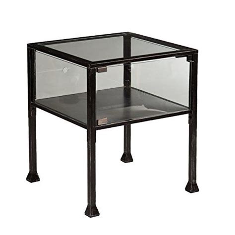 Terrarium style door compartment for gardens or display. Amazon.com - Southern Enterprises Ayers Terrarium Display Side/End Table, Distressed Black ...