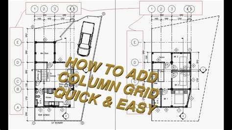 How To Add Column Grid In Autocad Architecture Quick And Easy Youtube