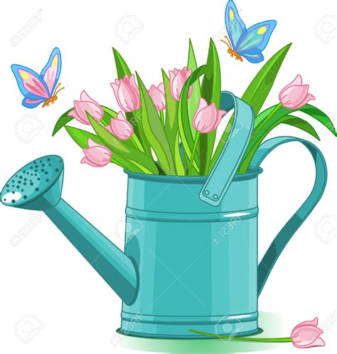 Flower Watering Can Clipart Free Stock Photo Public Domain Pictures