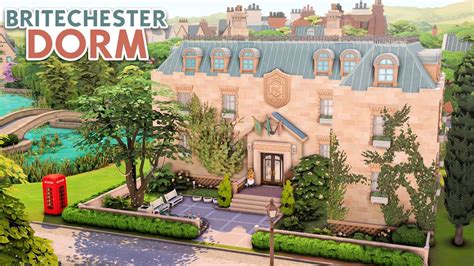 Britechester Student Dorm No Cc The Sims 4 Speed Build Youtube