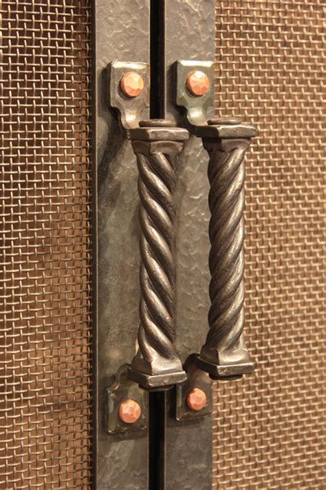 Diy fireplace door installation pleasant hearth. Fireplace Door Handle Options | Ponderosa Forge & Ironworks