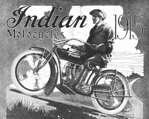 Indian Motorcycles 1915 Indian Motorcycle Bike Poster Vintage