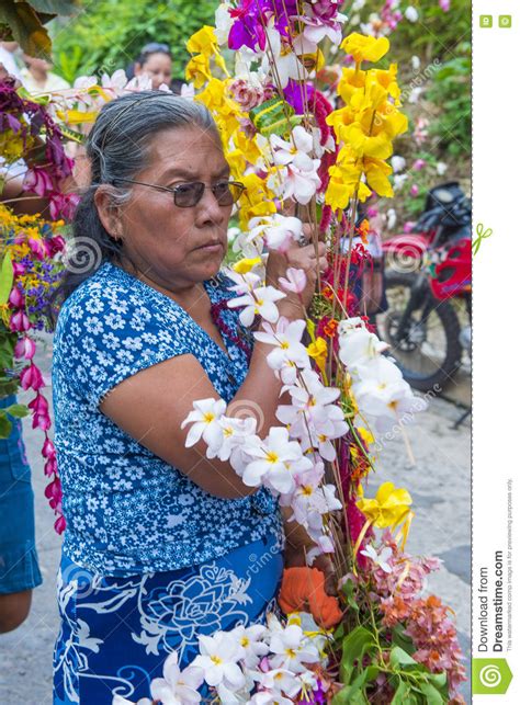 flower and palm festival in panchimalco el salvador editorial photo image of salvadoran palm