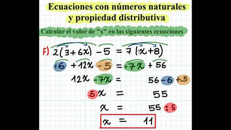 ECUACIONES con propiedad DISTRIBUTIVA 6 ejemplos RÁPIDOS YouTube