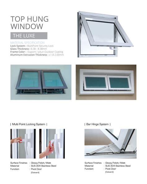 Top Hung Window Clear Glass Reliance Home