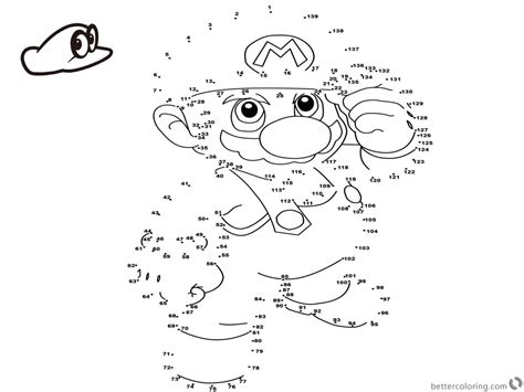 Super Mario Odyssey Coloring Pages Dot To Dot Free Printable Coloring Pages