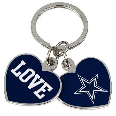 Dallas Cowboys Love Keychain Navy Blue Dallas Cowboys Dallas