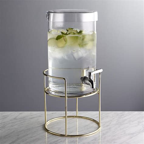 glass drink dispenser reviews crate and barrel glass beverage dispenser glass water