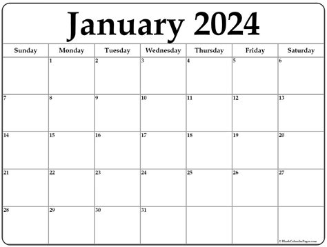 Blank January 2024 Calendar Printable Free April Brietta