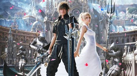 Online Crop Two Male And Female Character Illustration Final Fantasy Xv Video Games Noctis