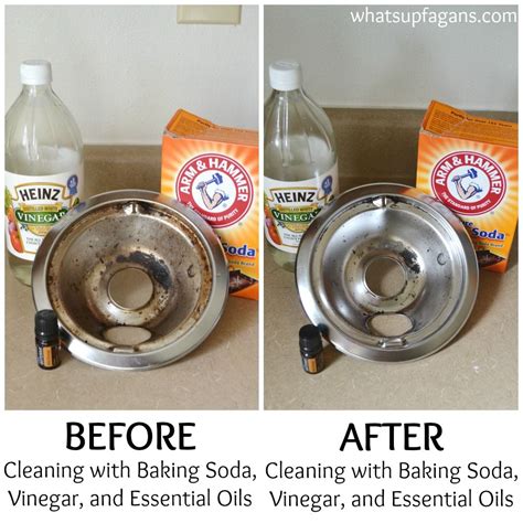 Baking soda paired with warm water and bleach will knock out stubborn grout stains on tile floors and walls. The Best and Worst Methods of Cleaning Stove Drip Pans ...