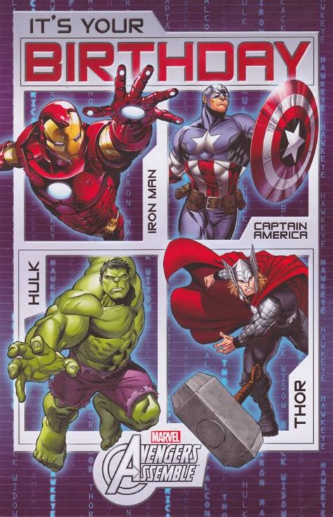 Marvel Avengers Its Your Birthday Card Cardspark