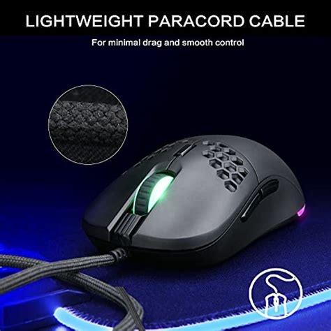 Dgg St M5 12000 Dpi Rgb Ambidextrous Wired Gaming Mouseultralight