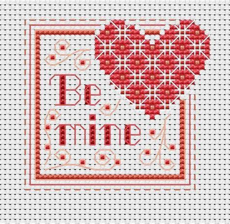 Celebrate love that has lasted with this adorable 5. Heart cross stitch pattern. Valentine's day cross stitch ...