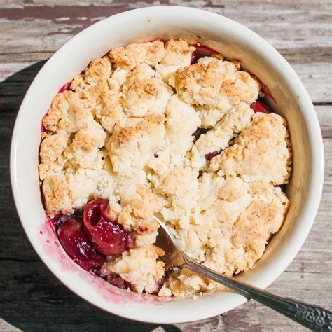 Cherry Cobbler For Two Cherry Cobbler Recipe Cobbler Recipes Easy Fruit Dessert Recipes