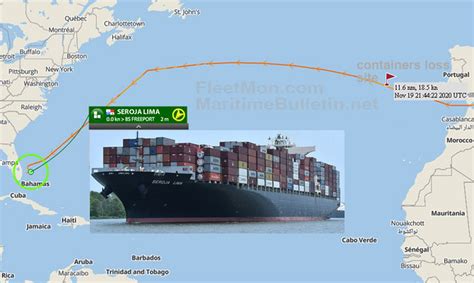 Post Panamax Container Ship Lost At Least 27 Containers In The Atlantic