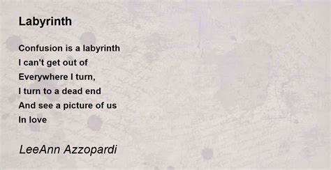 Labyrinth Labyrinth Poem By Leeann Azzopardi