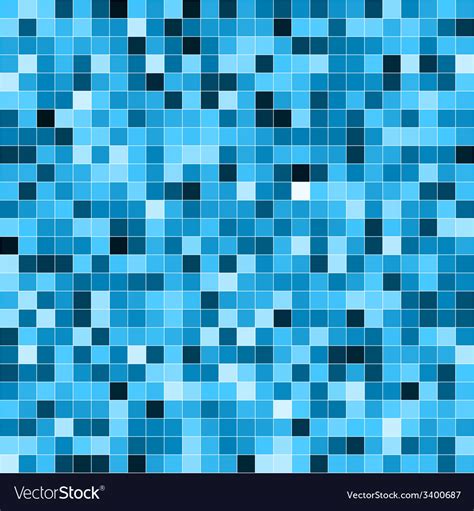 Abstract Digital Blue Pixels Seamless Pattern Vector Image