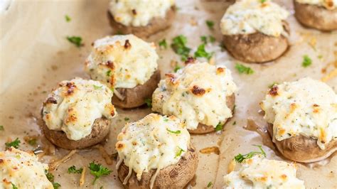 Cream Cheese Stuffed Mushrooms Quick Easy Party Appetizer