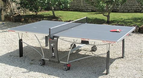 Table tennis, also known as ping pong, is a game in which two or four players hit a little, light ball back and forth across a table using a small paddle. Tips on buying an outdoor table tennis table