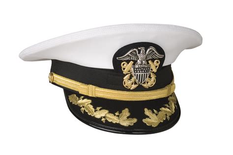 Us Navy Commander Captain Rank White Hat Cap Authentic New All Sizes Cp