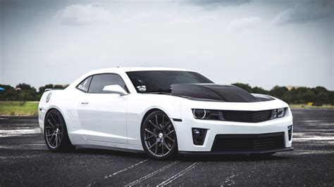 White And Black Coupe Car Wheels Chevrolet Camaro Ss Tuning Hd