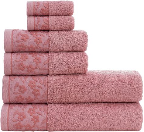 Hygge Fine Cotton Turkish Towels For Bathroom Towel Set Of 2 Pink