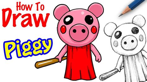 How To Draw Roblox Piggy Easy Drawings Dibujos Faciles Dessins Sexiz Pix
