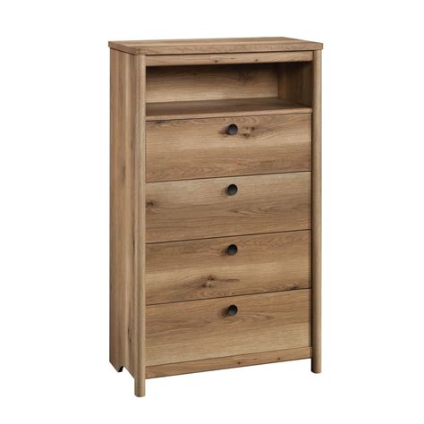 Sauder Dover Edge 4 Drawer Timber Oak Chest Of Drawers 54134 In X 32