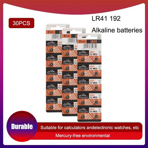 30pcs Lr41 Sr41 Button Cell Batteries 192 Ag3 G3a Lr736 392a For Eaxell