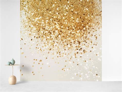 Buy Sparkling Gold Glitter Glam 2 Wall Mural Free Us Shipping At