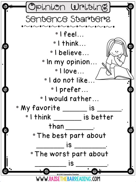1st Grade Sentence Starters | Educational Template Design