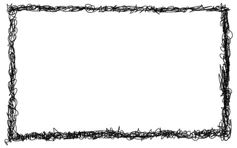 4 Rectangle Scribble Frame Png Transparent
