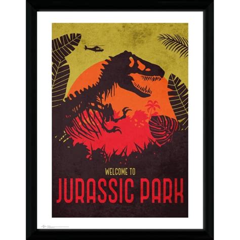 Köp Jurassic Park Silhouette Inramad Tavla 3040cm Concept Entertainment