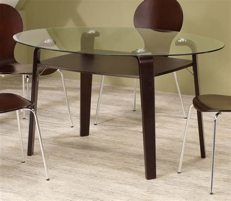 Glass dining table in modern homes. Coaster Orval Oval Glass Top Dining Table 120791 ...