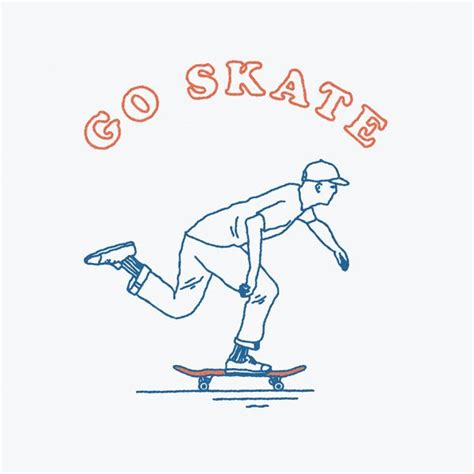 Go Skate By Wildwood Design Co Skateboard Design Illustration