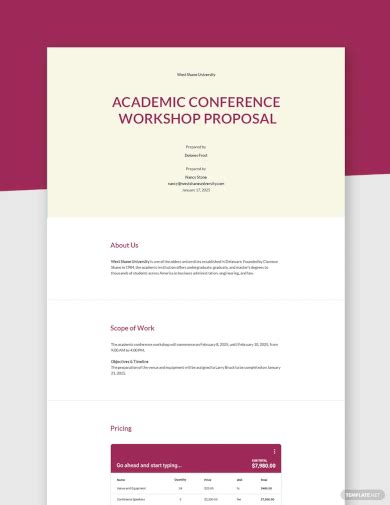 Workshop Proposal 14 Examples Format Pdf Examples