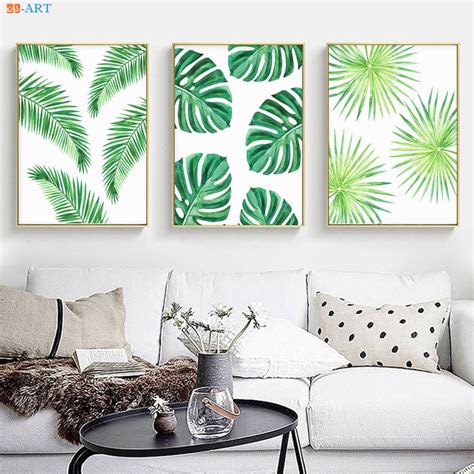Palm Trees Prints Poster Tropical Botanical Leaves Canvas Painting