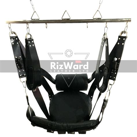 exclusive vip black leather sex swing and sling bdsm bondage etsy finland