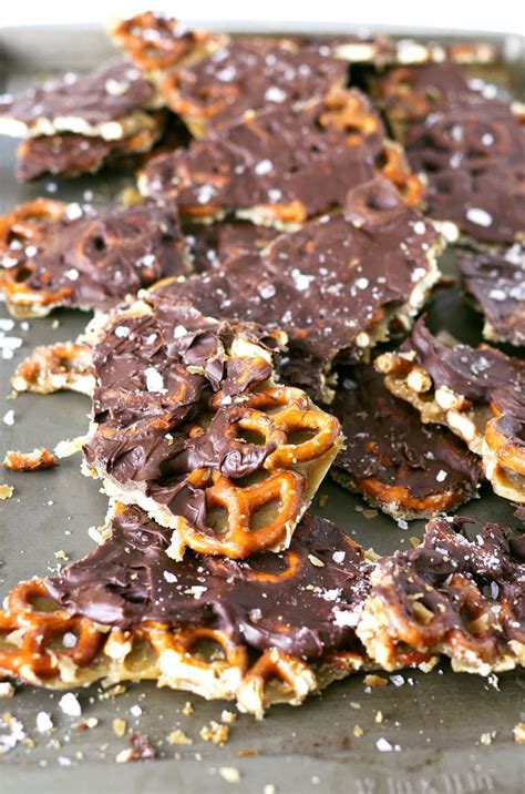 Christmas candy, however, is in a holiday dessert league of its own. Salted Caramel Chocolate Pretzel Bark » The Thirsty Feast